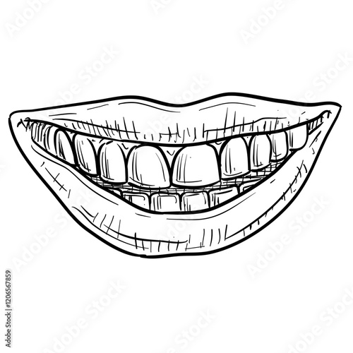 lips handdrawn illustration