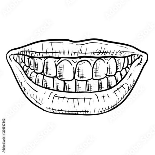 lips handdrawn illustration