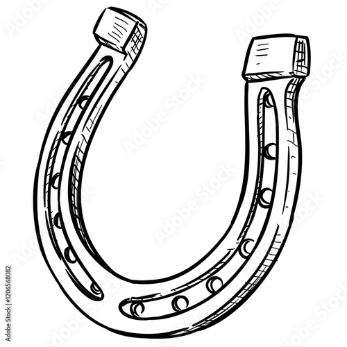 Horseshoe handdrawn illustration