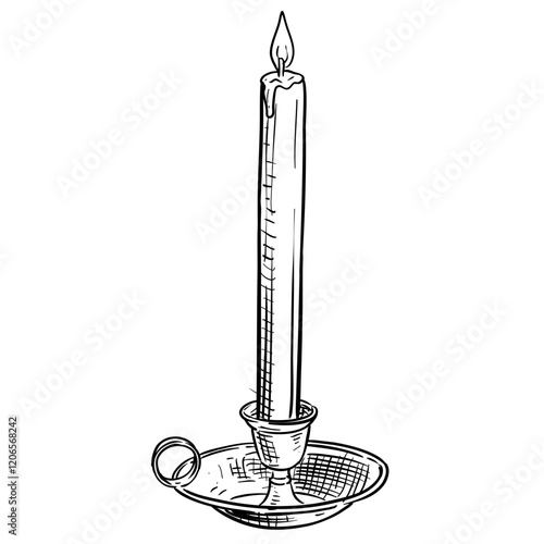 candle handdrawn illustration