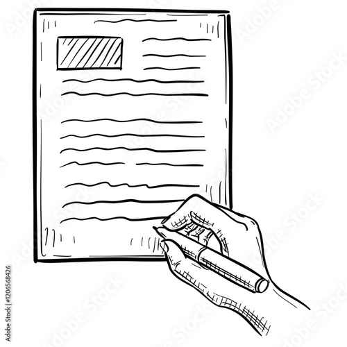 contract handdrawn illustration