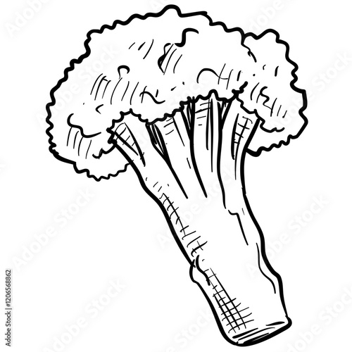 broccoli handdrawn illustration