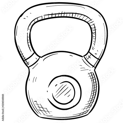 kettlebell handdrawn illustration