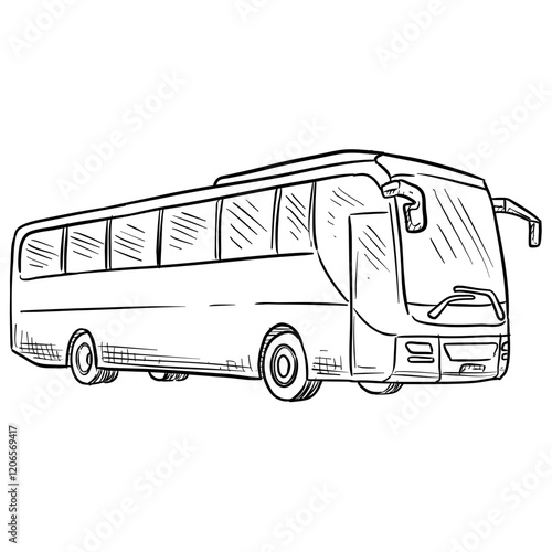 bus handdrawn illustration