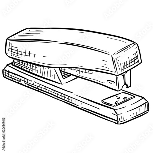 stapler handdrawn illustration
