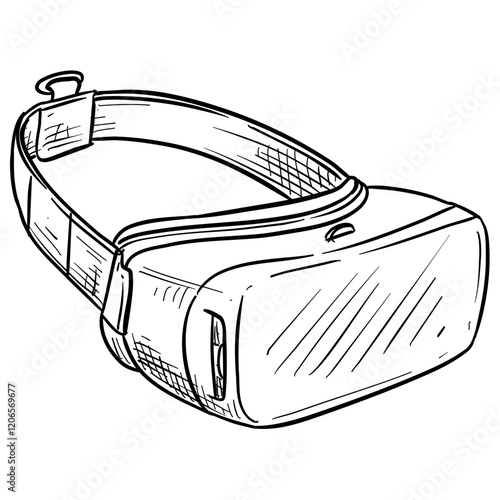 VR glasses handdrawn illustration