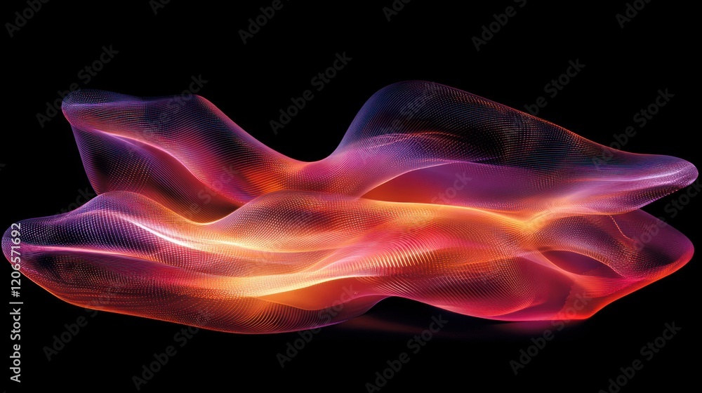 Luminous Abstract Form with Vibrant Hues and Intricate Details Luminous Abstract Form with Vibrant Hues and Intricate Details