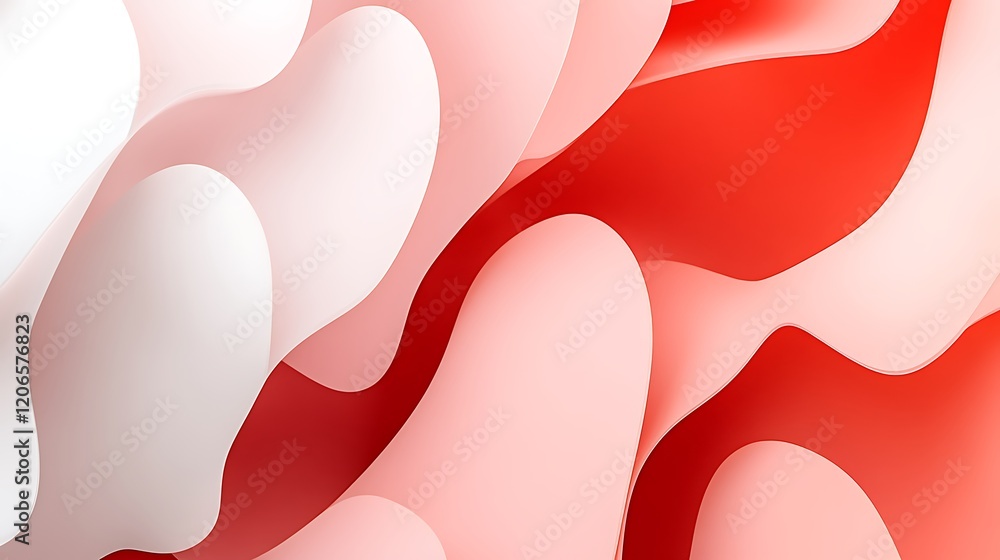 Naklejka premium Abstract Red and Pink Wave Pattern Design