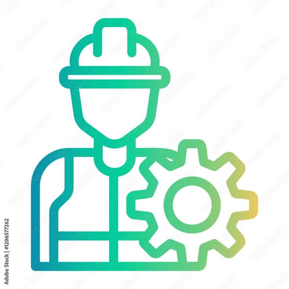 Obraz premium engineer Line Gradient Icon