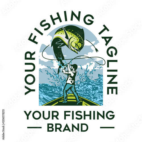 mahimahi dorado fishing illustration logo vector image t shirt