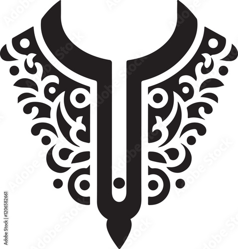 kameez color design vector black and white