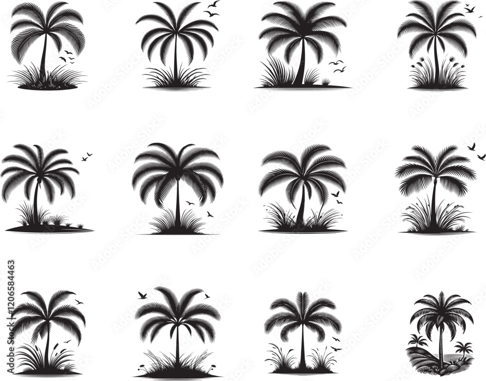 summer palm tree Designs Bundle summer palm tree Designs Bundle
