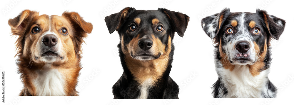 Three Isolated Dogs on Transparent Background for Creative Projects Three Isolated Dogs on Transparent Background for Creative Projects
