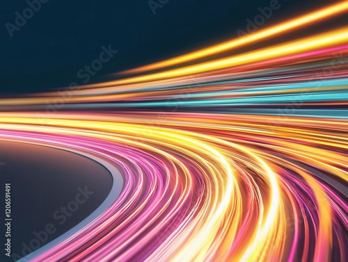 Obraz na płótnie Data transmission through fiber optic cables, fiber optic + data + fiber, w salonie