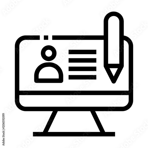 online register Line Icon