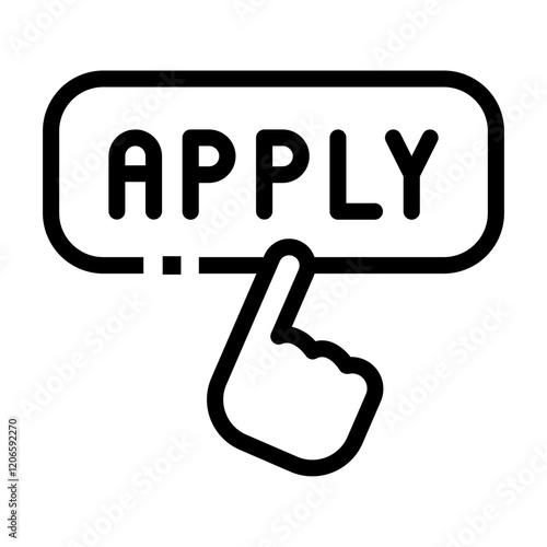 apply registration Line Icon