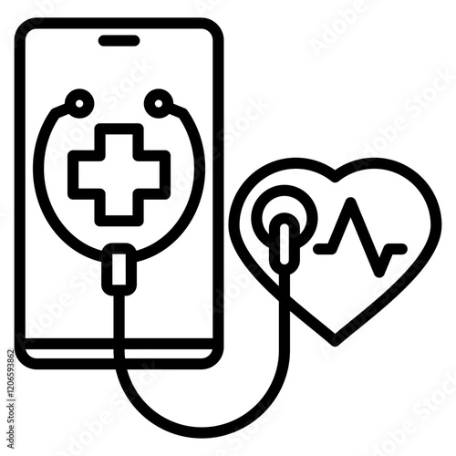 telecardiology single icon