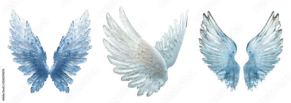 Obraz premium Stunning Collection of Ethereal Wings Isolated on Transparent Background