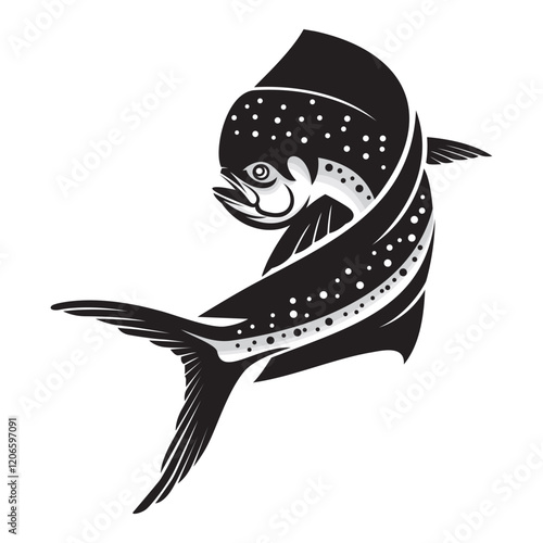 mahimahi dorado fishing illustration logo vector image t shirt