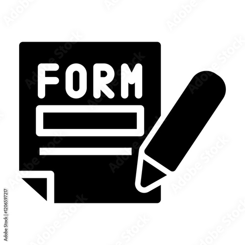 form registration Solid icon