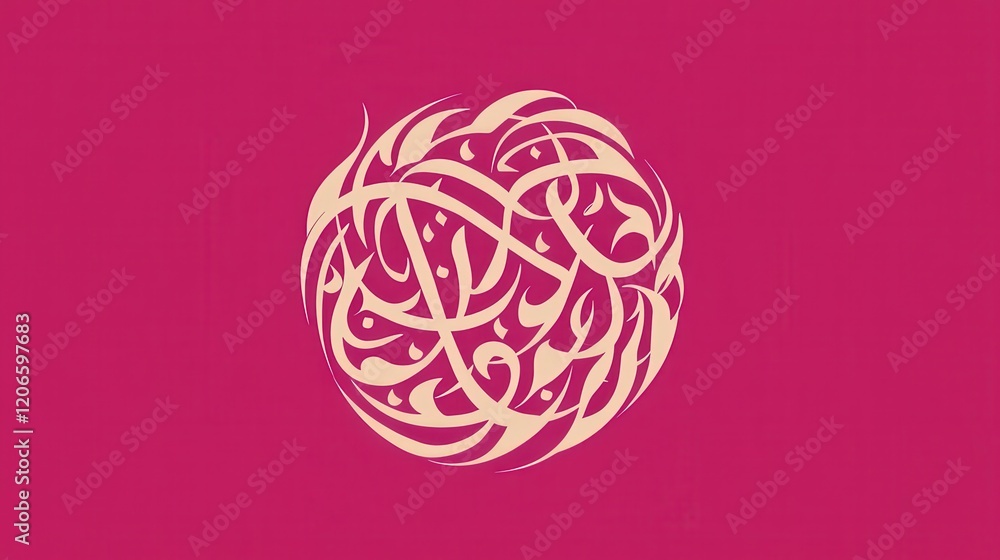 Obraz premium Abstract Circular Arabic Calligraphy Design