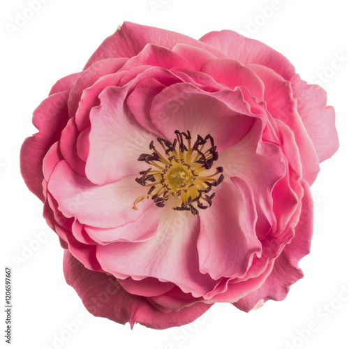 High-Quality PNG pink rose bloom - closeup view photo