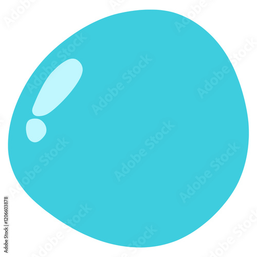 Speech bubble shape blue illustration vector