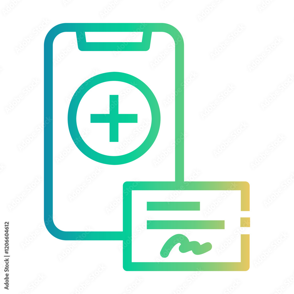 online registration Line Gradient Icon online registration Line Gradient Icon