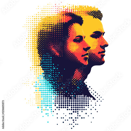 Dot Display Graphics people portrait illustration graphics vector