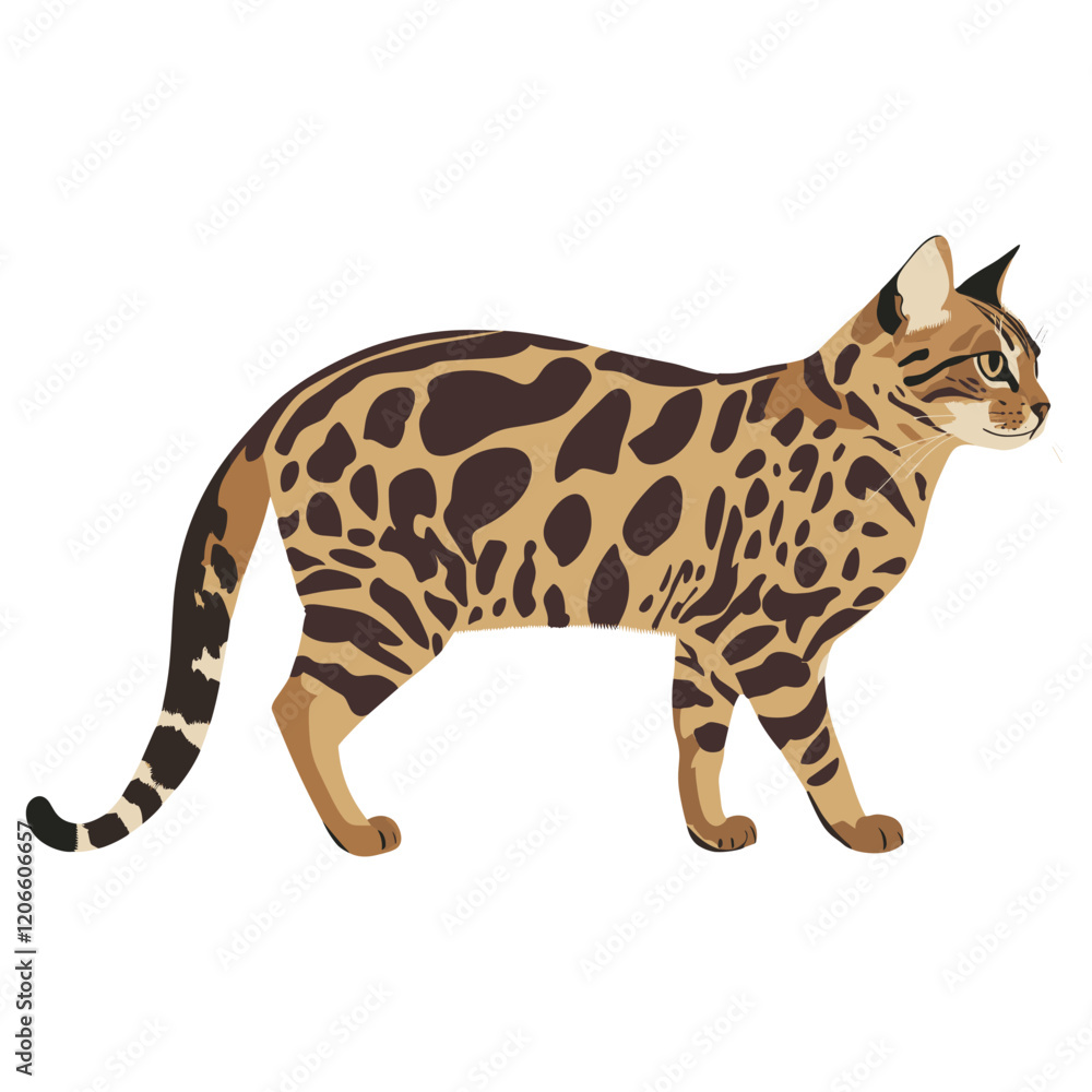 Bengal cat illustration animal bengal vector Bengal cat illustration animal bengal vector
