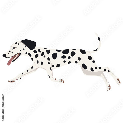 Dalmatian dog playing dalmatian illustration animal vector