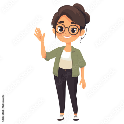 Business woman cartoon illustration background vector