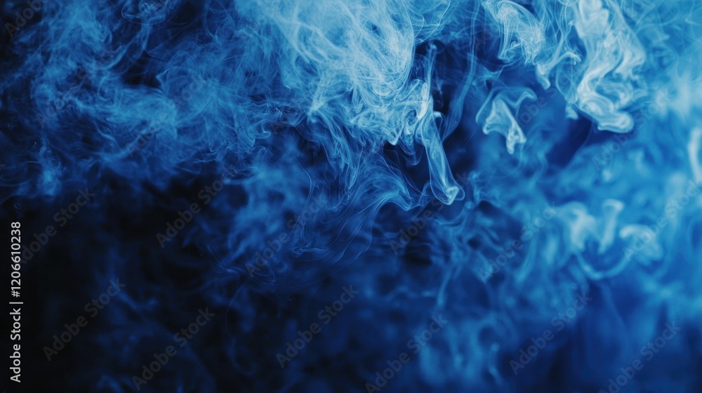 Obraz premium Abstract Blue Smoke Swirls: A Mystical Haze