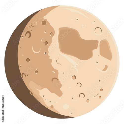 Moon illustration shadow space vector