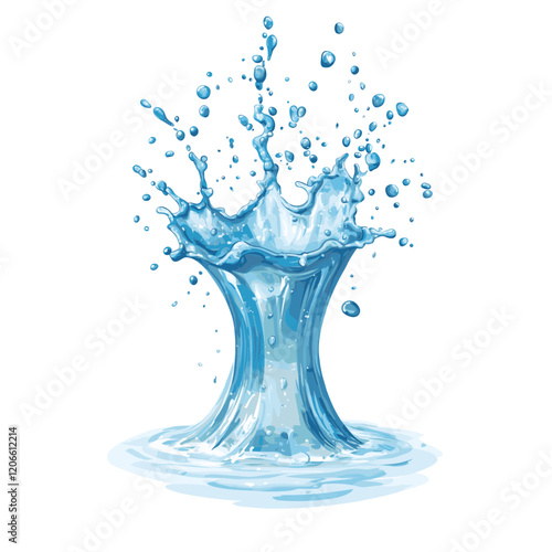 Water splash illustration blue outdoors vector