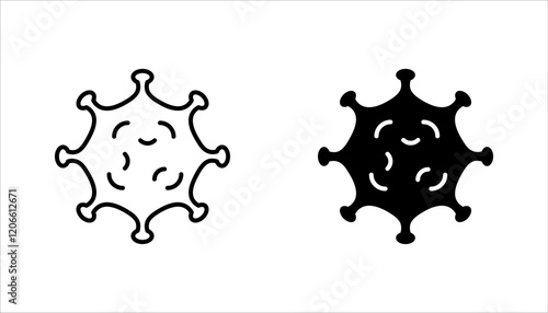 Cancer cell icon set, cancer disease vector illustration on white background