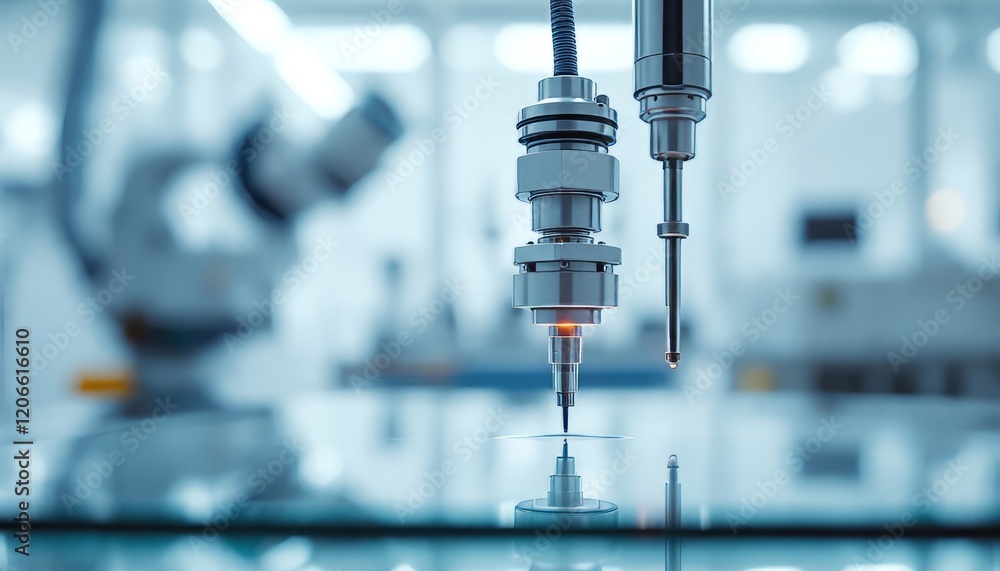 Precision Robotics in Action: A close-up view of high-tech robotic arms meticulously working in a clean, sterile environment, showcasing the precision and efficiency of modern manufacturing. Precision Robotics in Action: A close-up view of high-tech robotic arms meticulously working in a clean, sterile environment, showcasing the precision and efficiency of modern manufacturing.