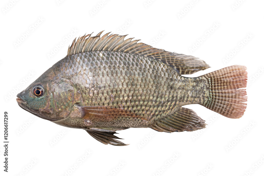 tilapia fish isolated on white background. tilapia fish isolated on white background.
