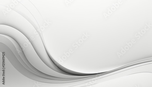 Abstract white wave background with smooth white background with smooth lines