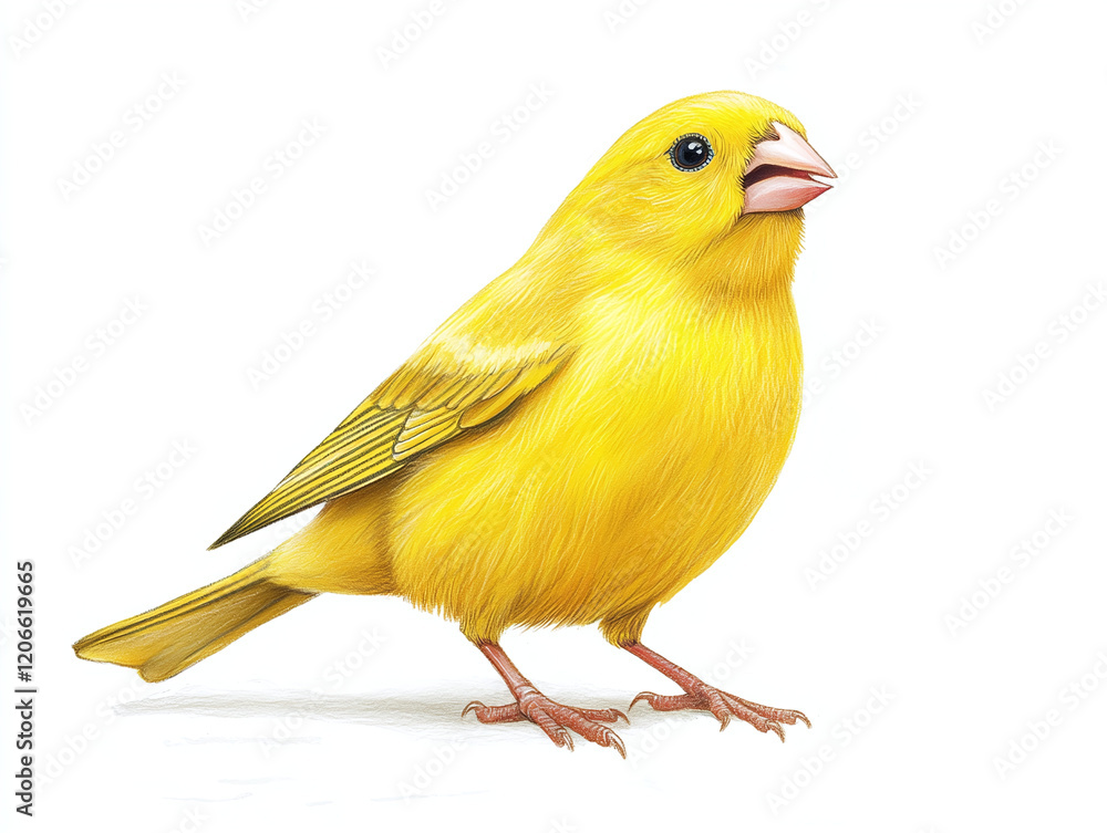Radiant Yellow Canary Illustration Radiant Yellow Canary Illustration