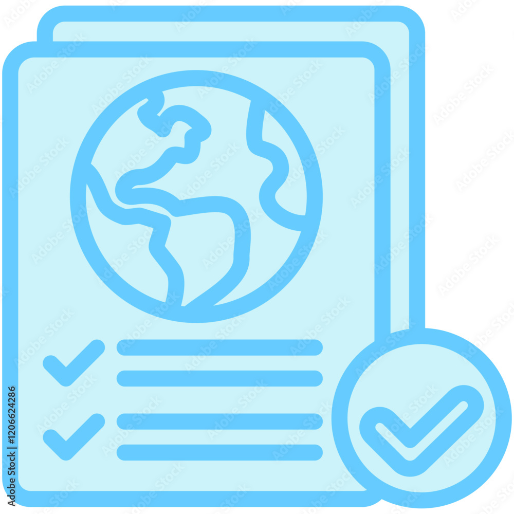 Impact Assessment dual tone blue color icon. use for modern concept, print, UI, UX kit, web and app development. Vector EPS 10, related to business, green industry, eco friendly and economy . Impact Assessment dual tone blue color icon. use for modern concept, print, UI, UX kit, web and app development. Vector EPS 10, related to business, green industry, eco friendly and economy .