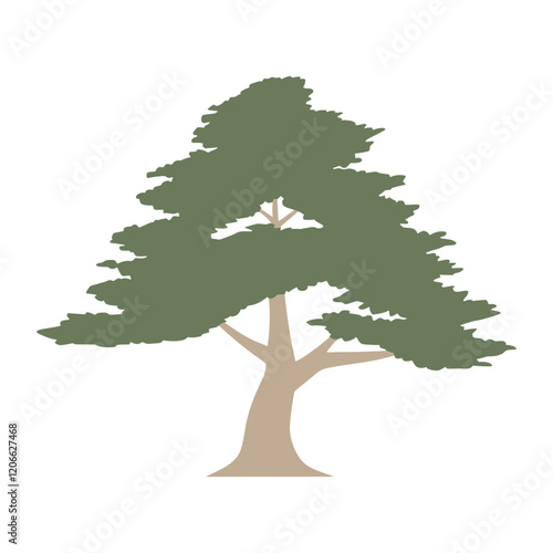 Tree illustration minimalist simple vector