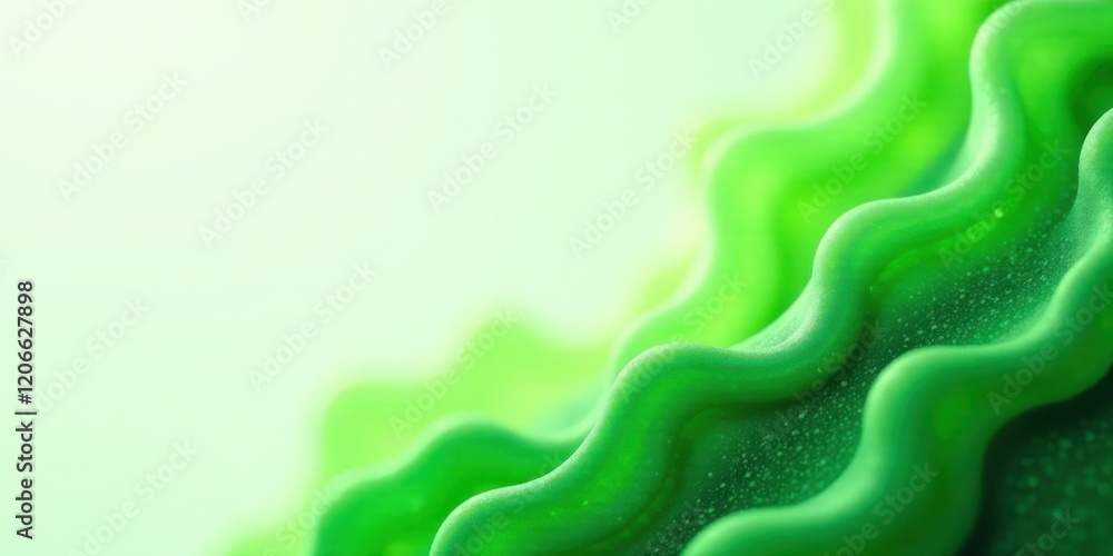 Abstract Green Undulating Surface Texture A Close-Up Study of Wavelike Forms and Subtle Textural Details Abstract Green Undulating Surface Texture A Close-Up Study of Wavelike Forms and Subtle Textural Details