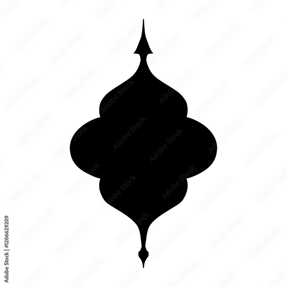 Islamic geometric solid shape silhouette black black silhouette vector Islamic geometric solid shape silhouette black black silhouette vector