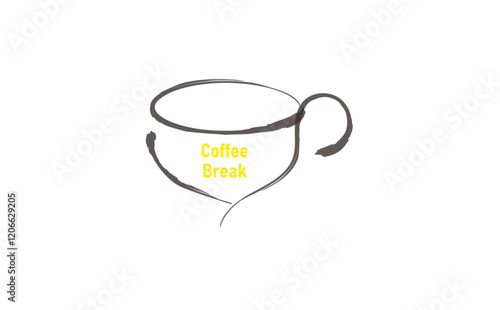 ゆっくりコーヒーを楽しんでいる、コーヒーブレイクのイメージ