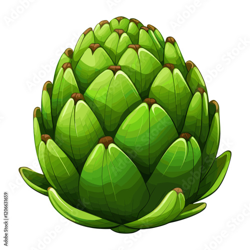 One artichoke vector illustration vegetable food vector