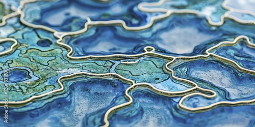 Close-up of groundwater mapping tools revealing underground water source details.