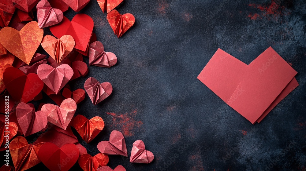 Vibrant Red Heart Centered Amongst Numerous Smaller Red Hearts Creating a Theme of Love and Affection Vibrant Red Heart Centered Amongst Numerous Smaller Red Hearts Creating a Theme of Love and Affection