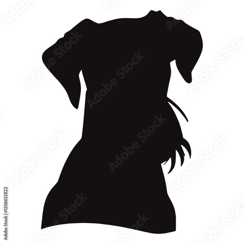 Collection portrait Airedale Terrier dog silhouette animal canine vector
