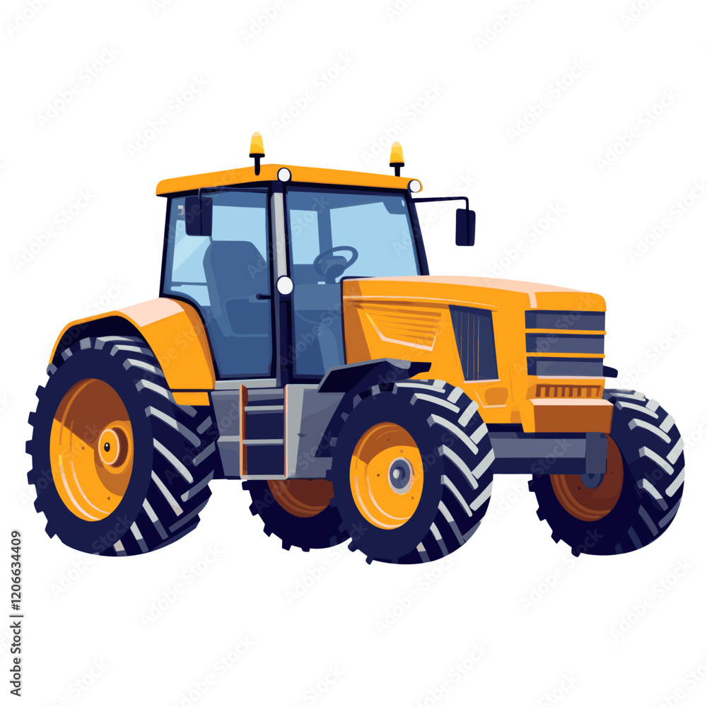 Tractor agriculture on farm illustration vehicle transportation vector Tractor agriculture on farm illustration vehicle transportation vector